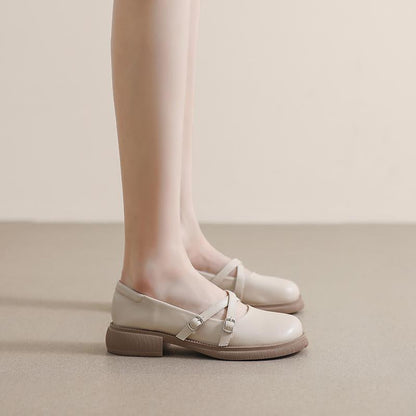 flowersverse - Women Vintage Round Toe Mary Jane
