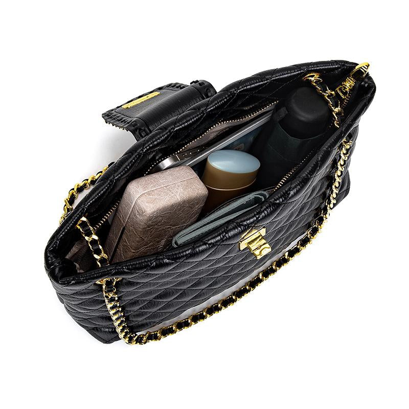 flowersverse - Women Elegant Solid Color Leather Ornament Mary Janes