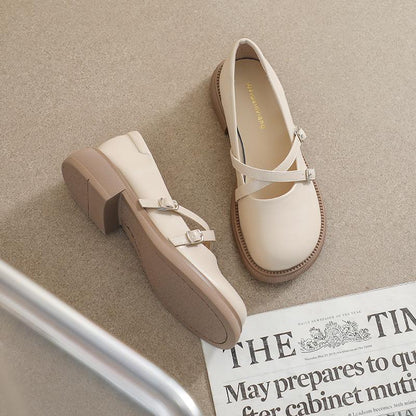 flowersverse - Women Vintage Round Toe Mary Jane