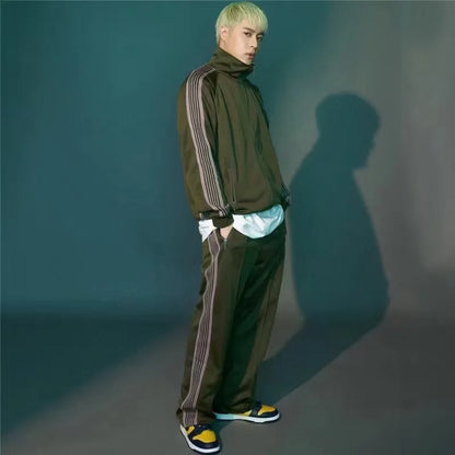 High-quality Ribbon Embroidery Sweatpants Joggers Striped Pants Men Women 1 Trousers