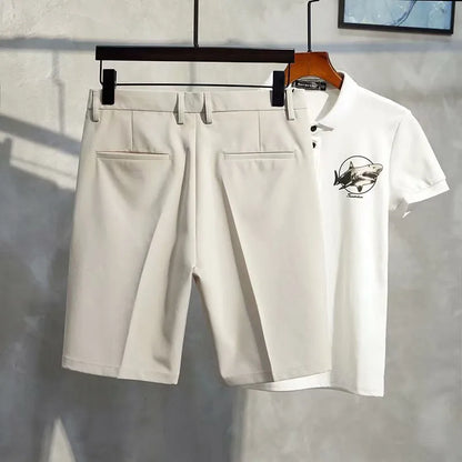 Men Summer Shorts Korean Fashion Business Casual Chino Office Trousers Cool Breathable Clothing Solid Color 220630