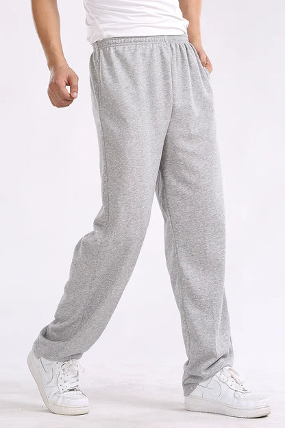 mens cropped sports 4XL 5XL 6XL 7XL sweatpants dark gray joggers plus size trousers boys loose casual cotton straight long pants