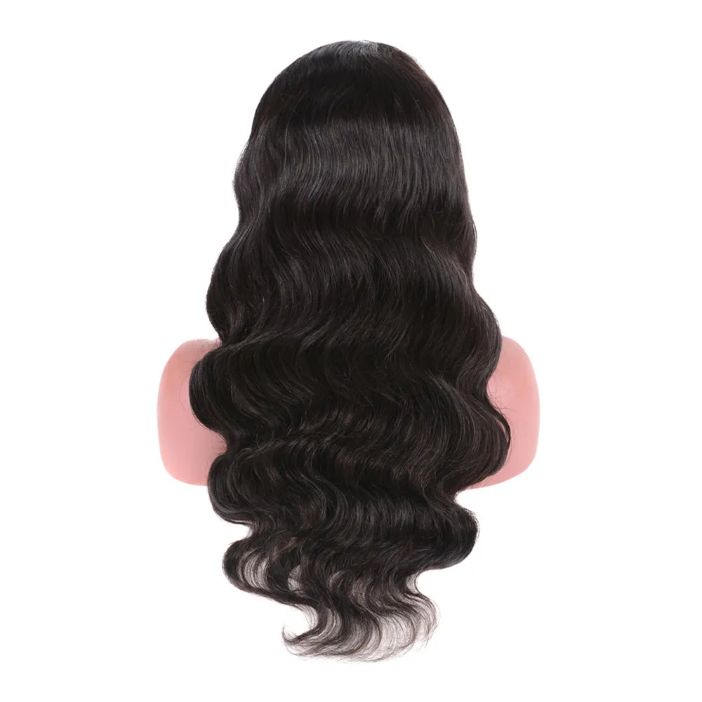 Straight Body Wave Malaysian 100% Human Hair 4*4*1 Lace Wig T-Part Wigs Mechanism Adjustable Strap 10-30inch Natural Color