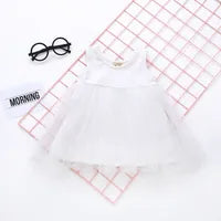 Girls Sleeveless Dresses Summer  Baby Girl Clothes Solid Color Kids Tutu Dress M3881