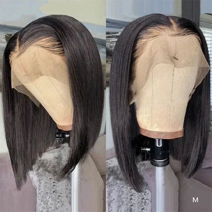 Straight Synthetic HD Lace Front bOB Wig Black Pelucas Simulation Human Hair Lacefront Wigs For Women 1016 inches Long RXG91649448859