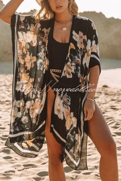 flowersverse Savor The Sunlight Floral Print Cover-Up