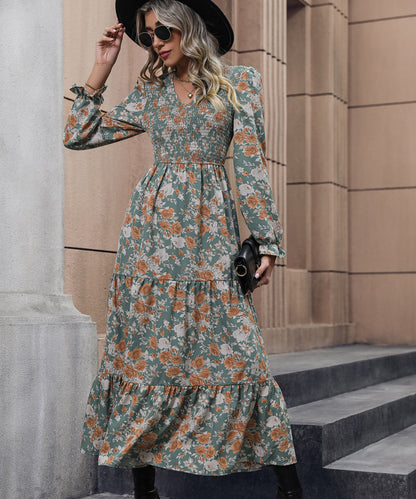 flowersverse Cosmo Floral Print Smock Midi Dress - Multi