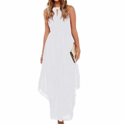 flowersverse Women Long Chiffon Dress New Summer Beach Dresses