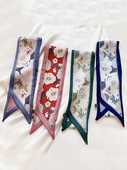 flowersverse Original Floral Printed Hair Band&Silk Scarf