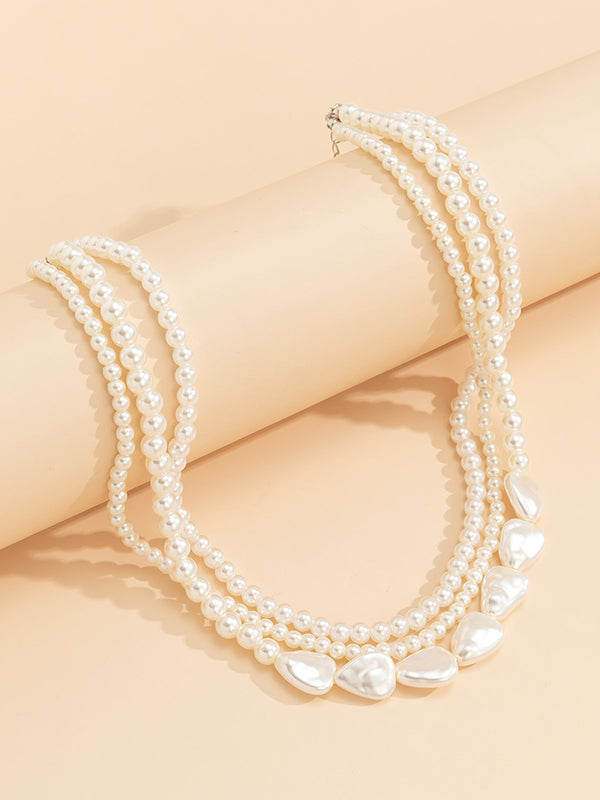 flowersverse Original Vintage Multi-Layered Pearl Necklace