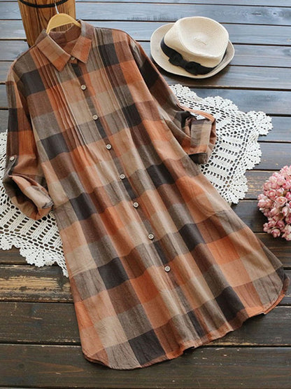 flowersverse Long Sleeve Casual Weaving Dress