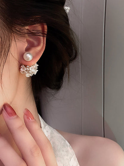 flowersverse Original Zircon Beads Flower Earrings