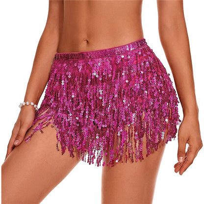 flowersverse Women's Swimwear Cover Up Swim Shorts Normal Swimsuit Tassel Pure Color Silver Black Blue Purple Gold Bathing Suits Sexy Vacation Neutral