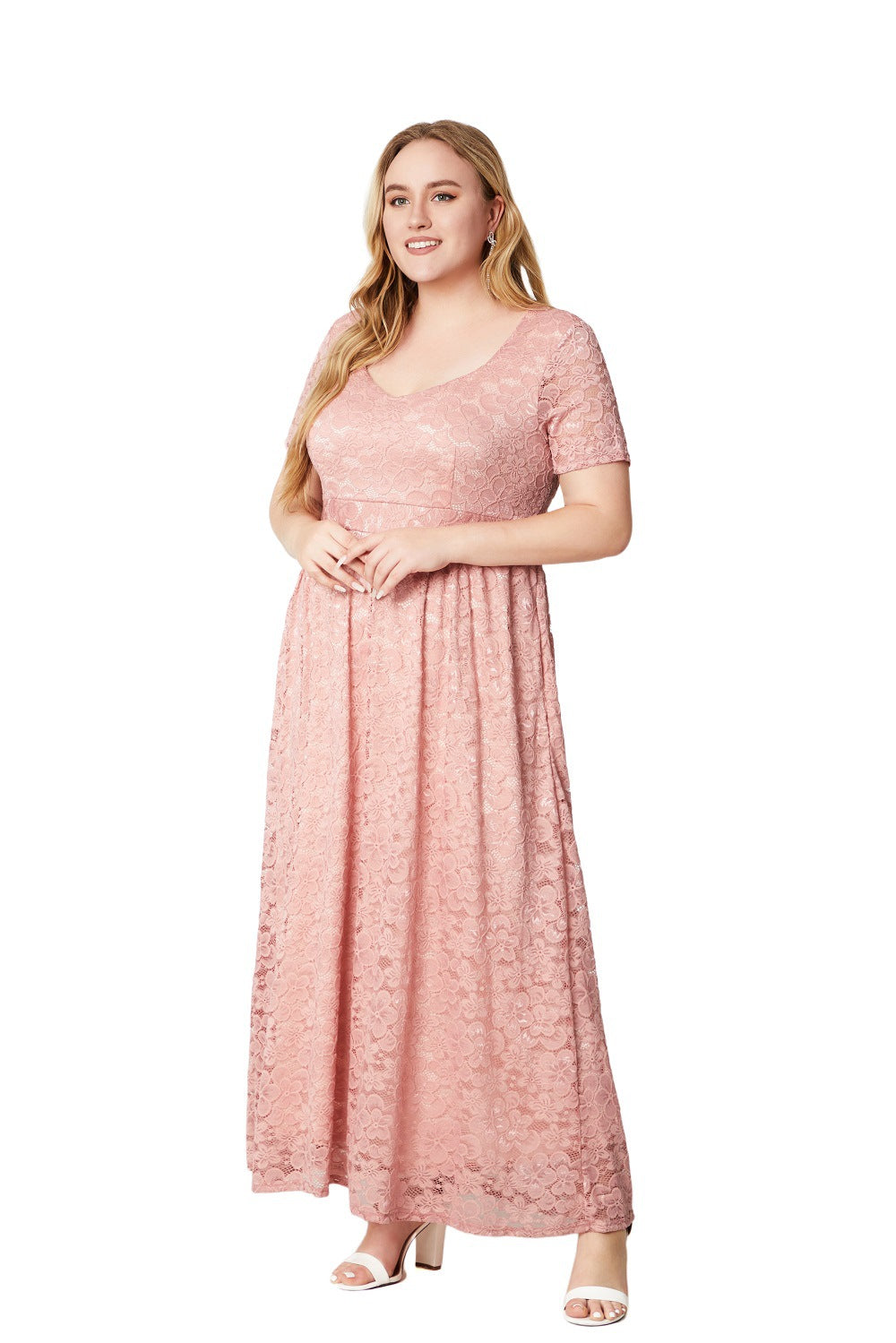 flowersverse Plus Size Ladies'lace Dress