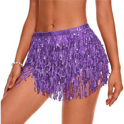 flowersverse Women's Swimwear Cover Up Swim Shorts Normal Swimsuit Tassel Pure Color Silver Black Blue Purple Gold Bathing Suits Sexy Vacation Neutral