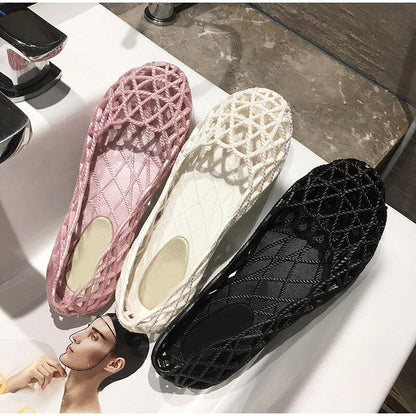 flowersverse Women Hollow Summer Sandals Ladies Cool Breathable Flats Shoes Female Slip On Elegants Light Comfortable Shoes Shoe