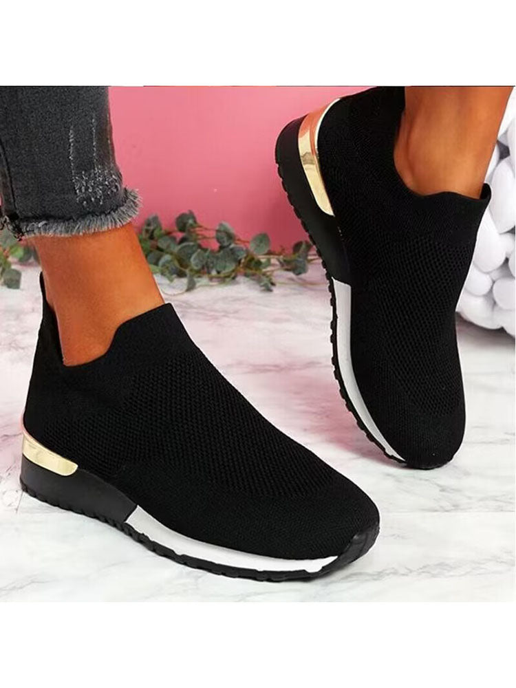 flowersverse Slip-On Flat Knitted Flats