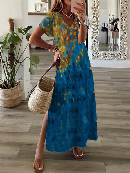 flowersverse Fashionable Casual Dress for Women - Ideal for Beach Resorts