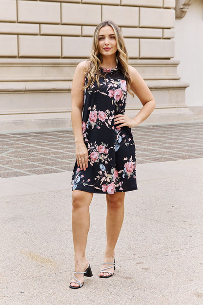 flowersverse On A Journey Floral Mini Dress