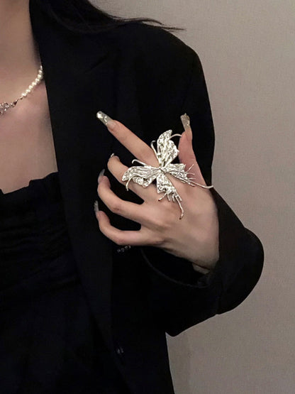 flowersverse Original Statement Butterfly Shape Ring