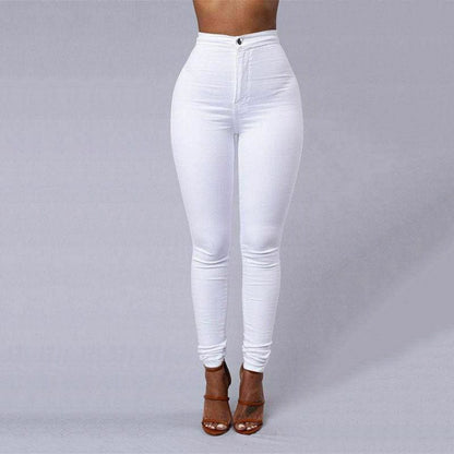 flowersverse Female Trousers High Waist Stretch Slim Pencil Trousers Women Clothing Pants Sexy Ladies Plus Size Skinny Pants S-3XL