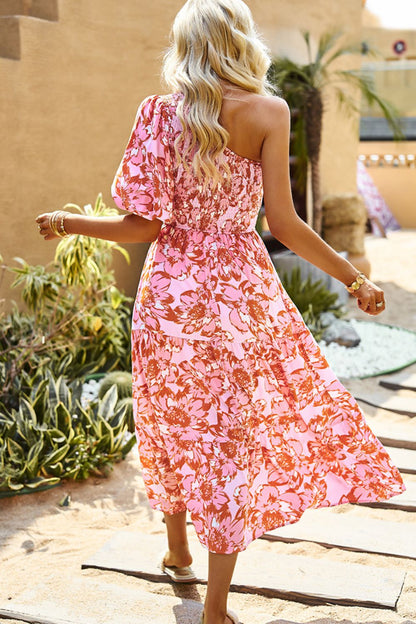 flowersverse Bright Garden Floral Midi Dress