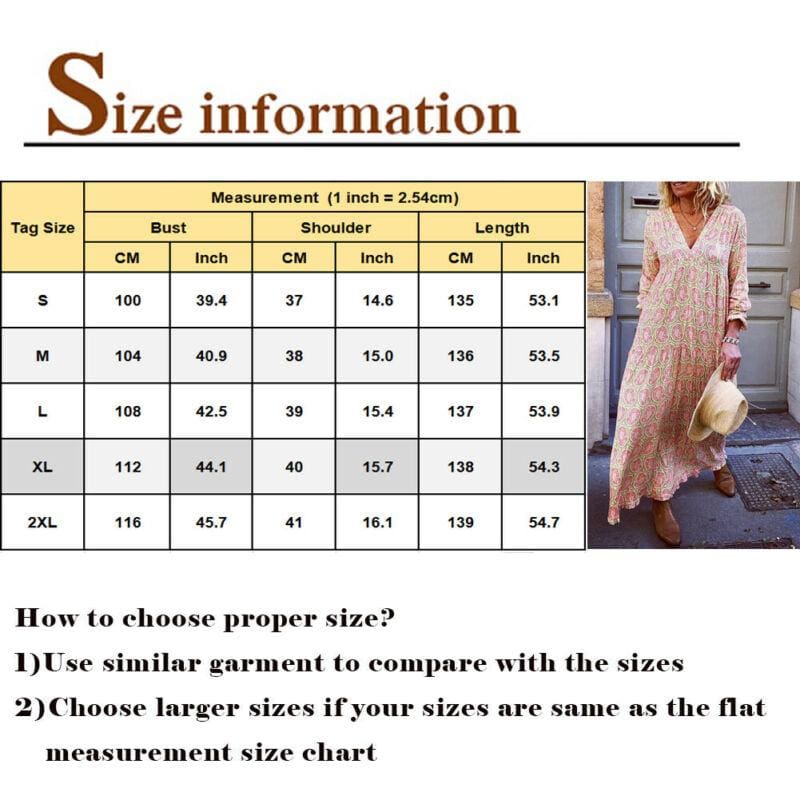 flowersverse Fashion Women Boho Deep V Neck Floral Long Maxi Dress Tunic Beach Kaftan Holiday Club Casual Loose Dresses Sundress