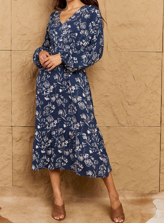 flowersverse Night Out Floral Midi Dress