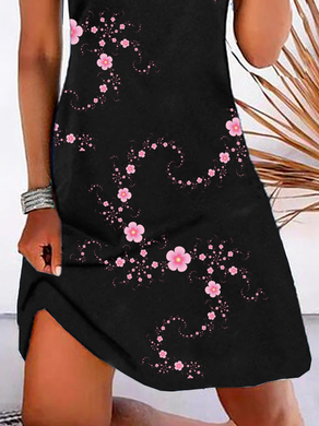 flowersverse Floral Casual Sleeveless Dress