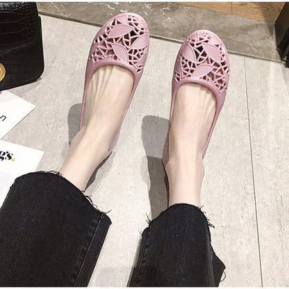 flowersverse Women Hollow Summer Sandals Ladies Cool Breathable Flats Shoes Female Slip On Elegants Light Comfortable Shoes Shoe