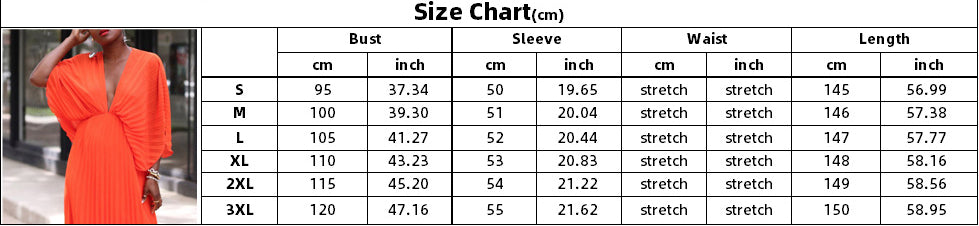 flowersverse Plus Size Women's Summer V-Neck Bat Sleeves Loose Casual Pleated Dress