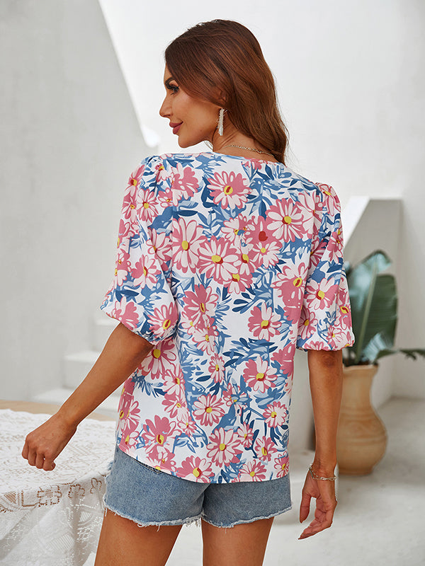 flowersverse Vacation Buckle Floral T-Shirt