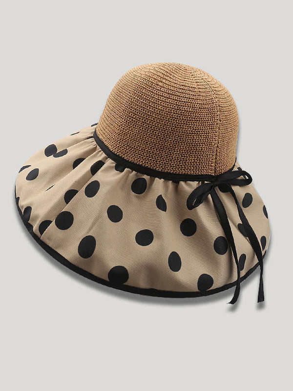 flowersverse Original Sun Protection Polka-Dot Fisherman Hat