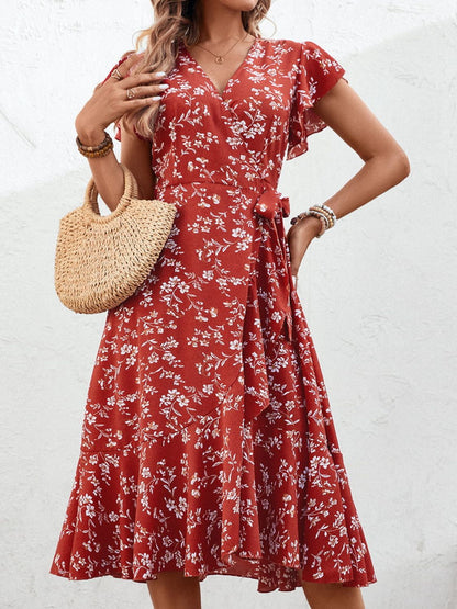 flowersverse Afternoon Getaway Floral Midi Dress