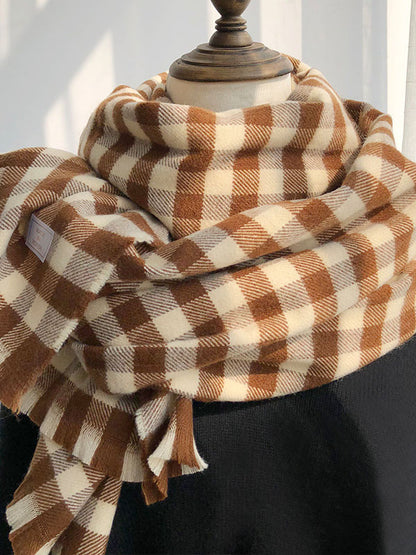 flowersverse 4 Colors Plaid Girlish Sweetness Scarf&Shawl