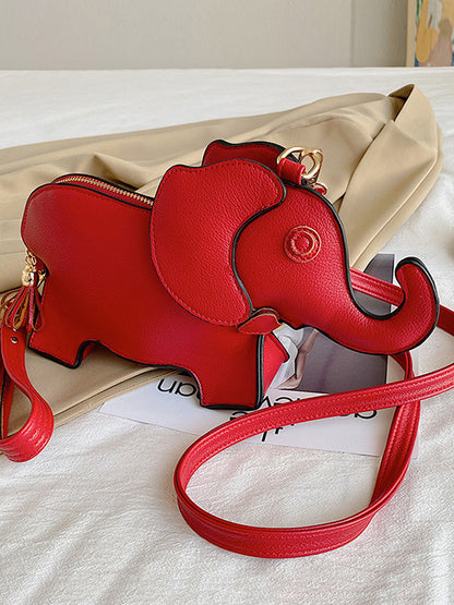 flowersverse PU Elephant Shape Shoulder Bag Handbag