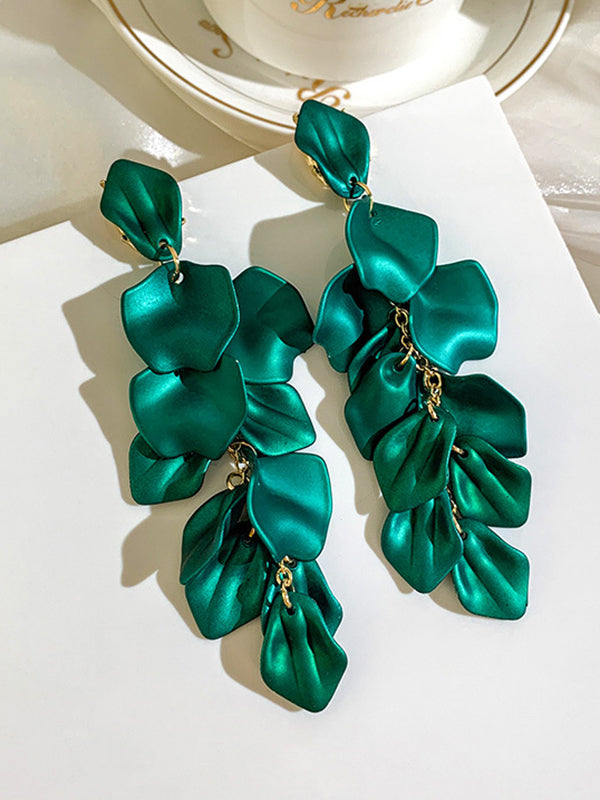 flowersverse Stylish Tasseled Acrylic Earrings Accessories