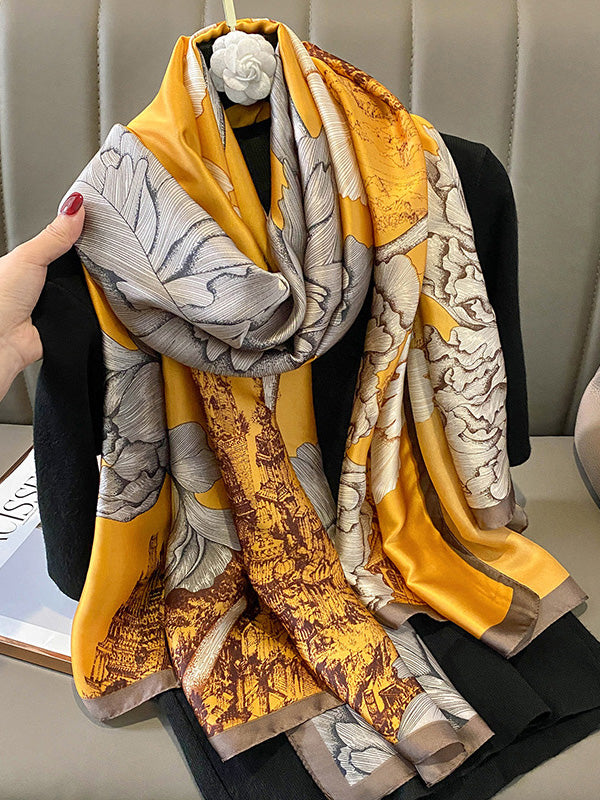 flowersverse Vacation Floral Printed Shawl&Scarf