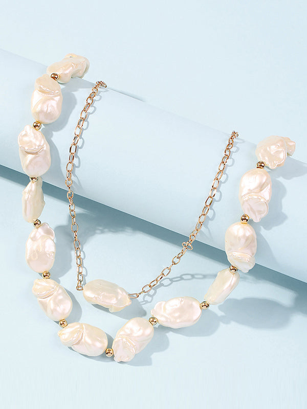 flowersverse Original Chic Irregular Pearl Necklace