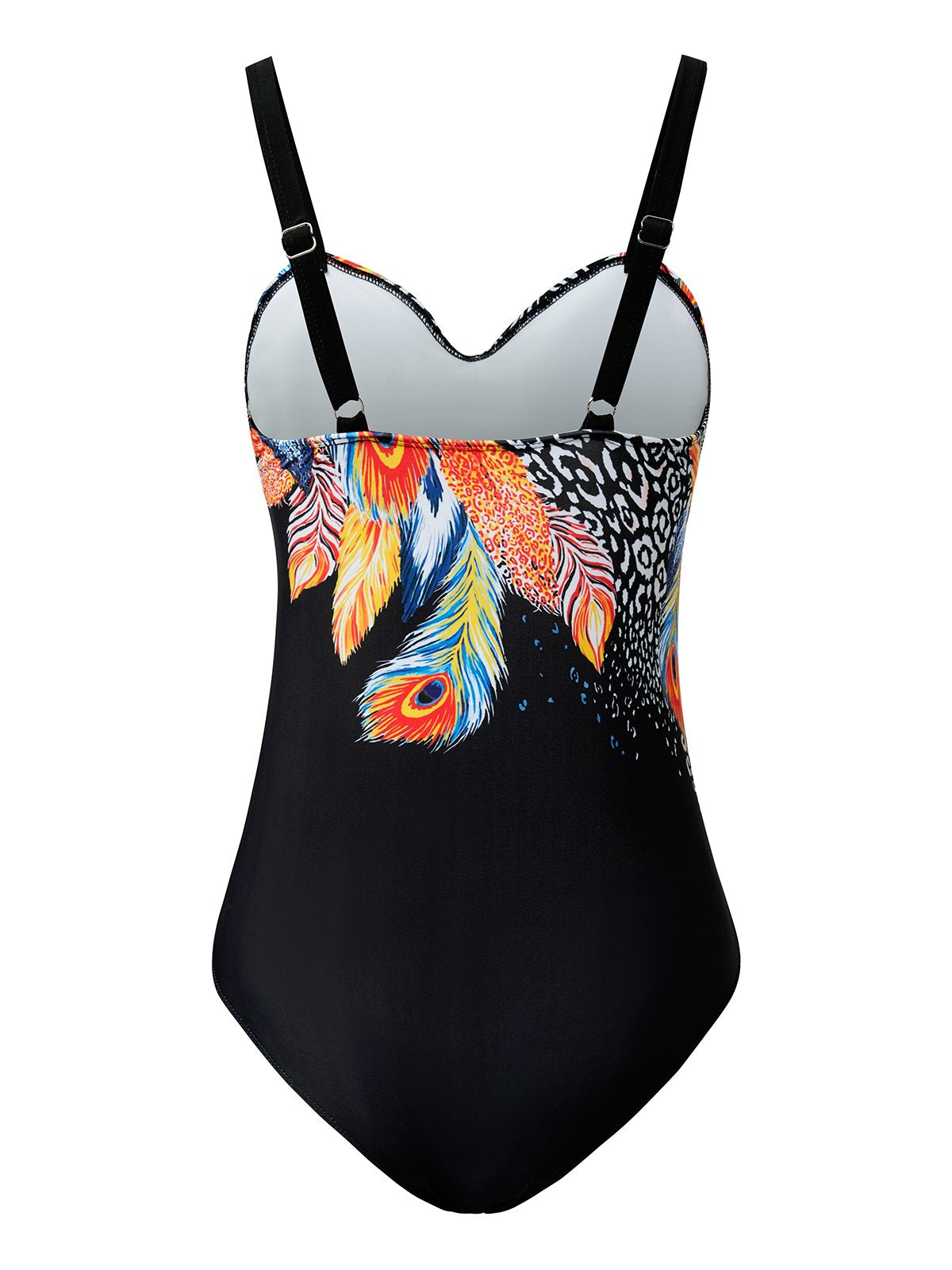 flowersverse Vacation Ethnic Printing Scoop Neck One-Piece Swimsuit