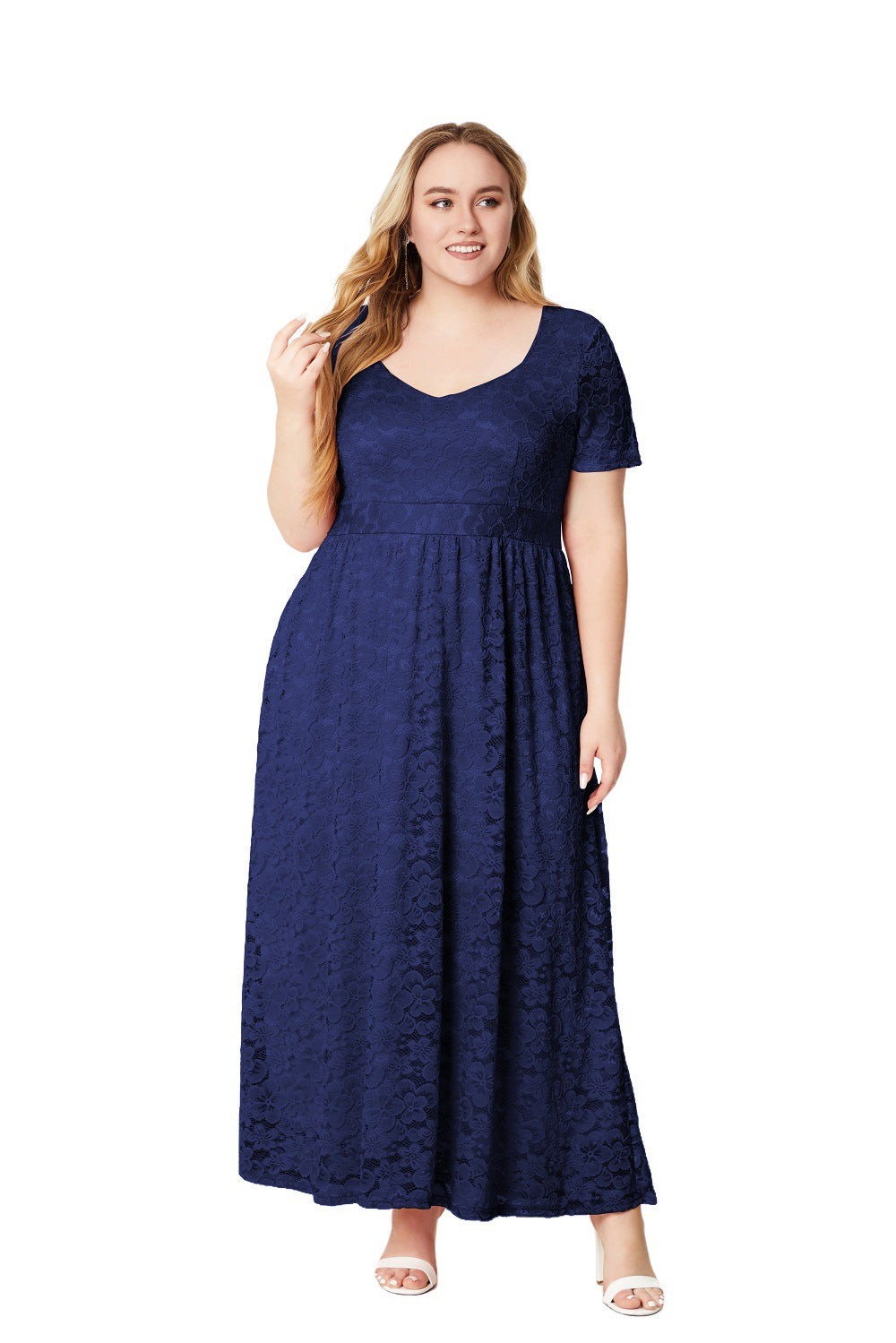 flowersverse Plus Size Ladies'lace Dress