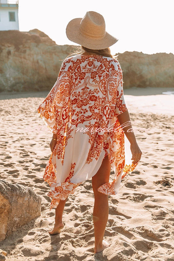 flowersverse Savor The Sunlight Floral Print Cover-Up