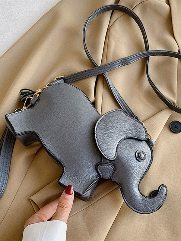 flowersverse PU Elephant Shape Shoulder Bag Handbag