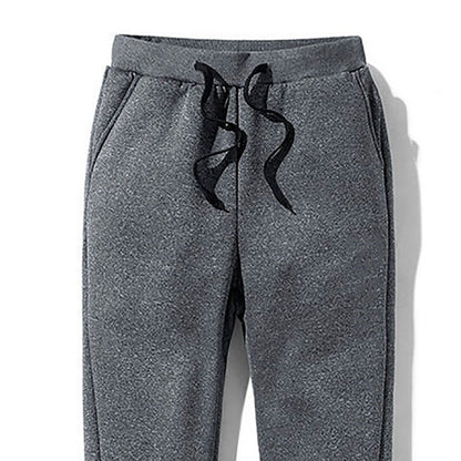 flowersverse Women‘s Plus Size Winter Loungewear Bottom Nighty Pure Color Fashion Comfort Plush Home Street Airport Fleece Warm Long Pant Pant Pocket Elastic Waist Spring Fall Dark Gray Black