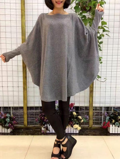 flowersverse Loose Big Batwing Sweater