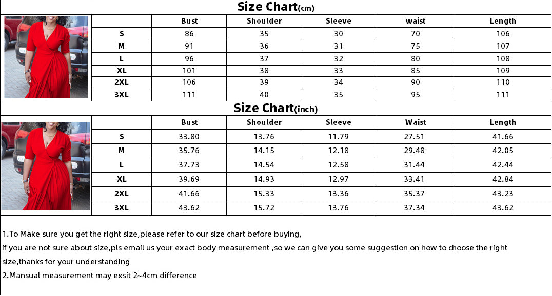 flowersverse Women's Summer V Neck Slim Waist Fashion Pleated Maxi African Dress