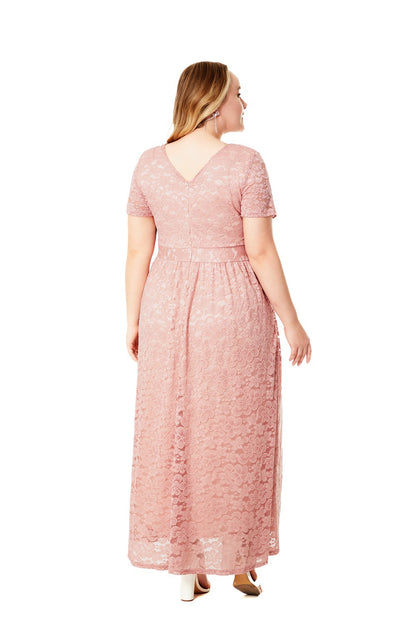 flowersverse Plus Size Ladies'lace Dress