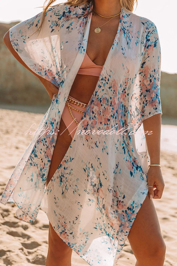 flowersverse Savor The Sunlight Floral Print Cover-Up