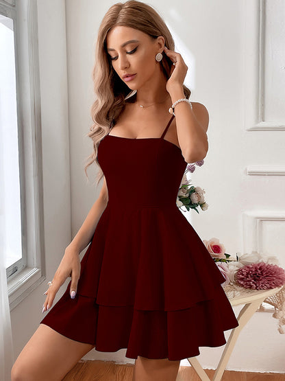 flowersverse Vacation A-Line Bowknot  Mini Dress