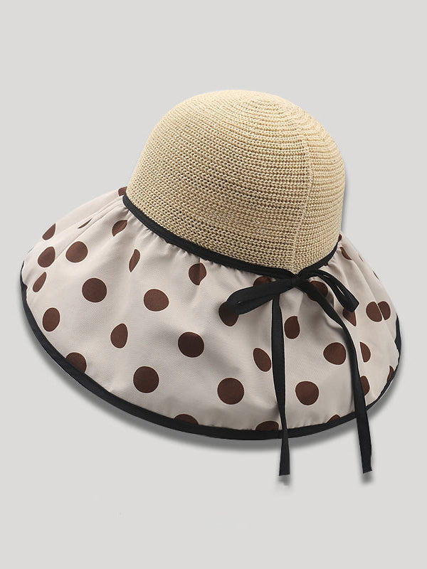 flowersverse Original Sun Protection Polka-Dot Fisherman Hat